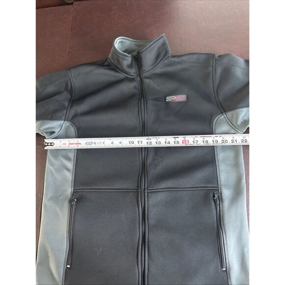 Cherokee Mens XL Black & Gray Zip-Up Fleece Jacket - Picture 7 of 8